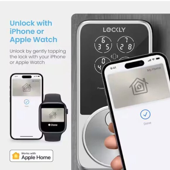 Lockly Pro Zeno Series Deadbolt WiFi Smart Lock Home Key Fingerprint Siri/Alexa - Picture 6 of 14